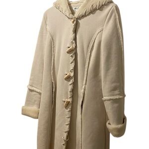 Coldwater Creek Faux Fur Toggle Close Coat